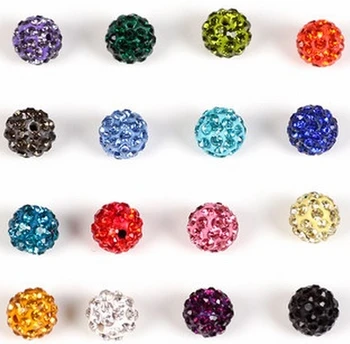 Hth4 10 mm 450pcs/veľa Mix Korálok multi color CZ Disco Ball Korálky crystal crystal CW Nové Veľkoobchodné! 11473