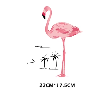 IBOWS Tepla Prevody PVC Patch Flamingo Nálepky Umývateľný Žehlička Na Škvrny DIY Tlač Oblečenie T-shirt Taška Dekorácie Patch