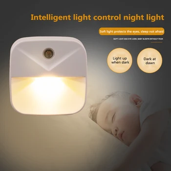 Inteligentný Snímač, Nočné Lampy, Nové Kreatívne Darček 10V 240V EÚ a USA Plug LED Lampa Plug-in Energy-saving Light Control Nočné Svetlo 14049