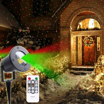 IP65 Vonkajšie Led Laserový Projektor Svetlo Pohybujúce sa Hviezdičkový Vianočné Projektor Lampa Garden Party Dekorácie Disco DJ Stage Účinok Svetla