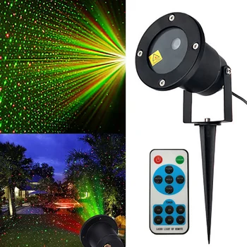 IP65 Vonkajšie Led Laserový Projektor Svetlo Pohybujúce sa Hviezdičkový Vianočné Projektor Lampa Garden Party Dekorácie Disco DJ Stage Účinok Svetla