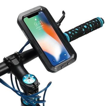 IPX8 Vodotesné Ochrana puzdro pre iPhone X/XS MTB Bicykel Bicykel Motocykel Rukoväť Mount Držiak na Mobilný Telefón Taška Prípade Plávanie