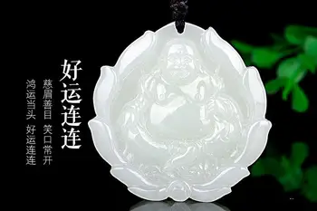 Jade náhrdelník z Maitreya a Buddha je Jade Náhrdelník s Príveskom