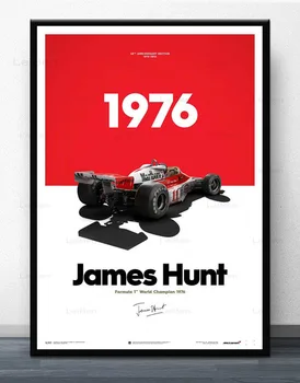 James Hunter Ayrton Senna F1 Formula Auto Art Plagát Racing Sieťovej Tlače Obrázku Plátno Na Maľovanie Domova Chlapec, Izba Č Rám Nástenná Maľba 1190