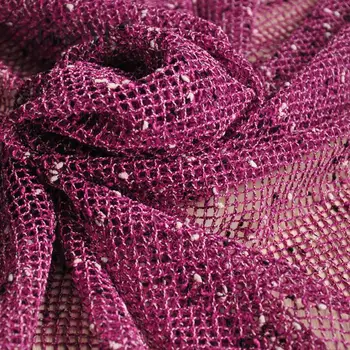 JaneYU 2019 Nový Príchod Vlna Duté Čipky Textílie Šatka Šaty Rybárske Siete A Žobrák Textílie
