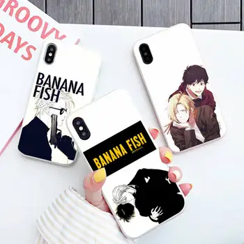 Japonsko, Anime Banán Ryby Anime umenie Telefón Prípade Candy Farby pre iPhone 6 7 8 11 12 s mini pro X XS XR MAX Plus