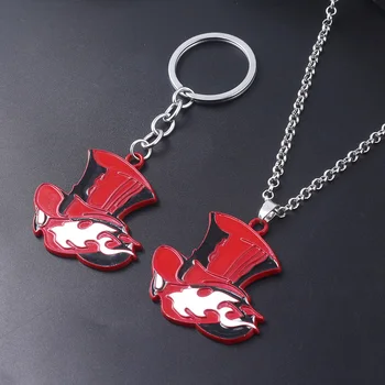 Japonská Hra Persona 5 P5 Keychain Sa Vaše Srdce Logo Red Hat Kľúč Držiak Pre Ženy, Mužov, Auto Kľúčov Choker Suvenír Darček