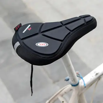 Jazda na bicykli Bike 3D Silikónový Gél Pad Black Sídlo Sedlo Kryt Mäkký Vankúš Black Vysokej Kvality Pomaly Hrať Silikónové