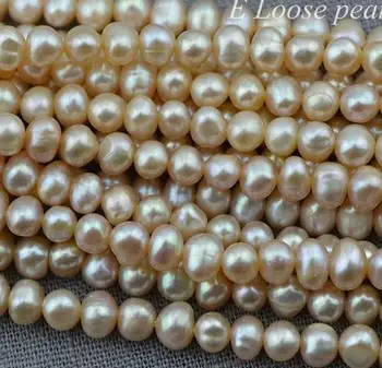 Jedinečný Perál, drahokamov Obchod Reálne Sladkovodné Perly Zemiakov Voľné Pearl Šperky Broskyňa Farba 4-5mm, Jednu celú Oblasť činnosti YLC1-66