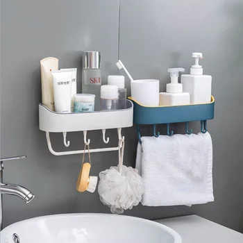 Jednoduché no-úder kúpeľňa stene visí rack wc multi-funkčná kuchyňa, plastové skladovanie a dokončovacie rack