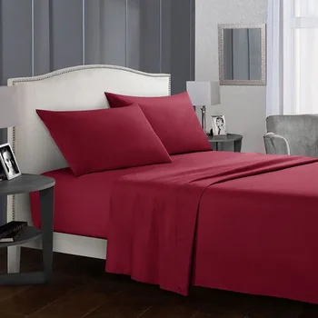 Jednoduché Posteľná Bielizeň Brúsenie posteľná bielizeň Nastaviť Štyri-kus Multi-obrys Pevné Textilné Cumlík Obliečky Farbu Domov Sady Kráľ, Kráľovná Veľkosť