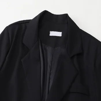 Jeseň nový štýl sako ženy voľné Britský štýl office späť split oblek
