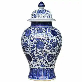 Jingdezhen keramická váza Starožitný Porcelán zázvor pohárov dekoratívne vázy čínskeho porcelánu chrámu jar 14333