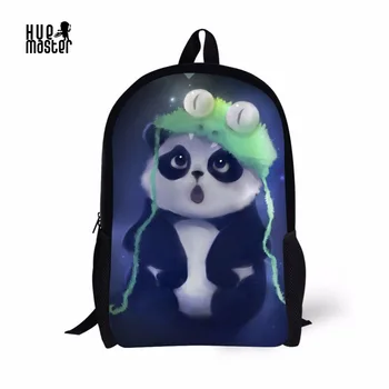 Junior high school bag pre teenager roztomilá panda vytlačí batoh pre dievčatá cartab;e scolaire zapojené fille lacné batoh pre dievčatá