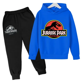Jurský Dizajn s Kapucňou, chlapec, dievča, Hip Hop Tlač Mikina, Že je všetko ľudovej Park Dinosaur Pulóver dievča Jeseň Teplé Streetwear Oblek