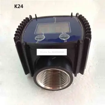 K24 Digitálny Elektronický Merač Vody Turbíny prietokomer 1 Palcový vnútorný Závit, Rozhranie Prietokomerov 2.3-3.3 V 10-120 L/MIN 10BAR MAX