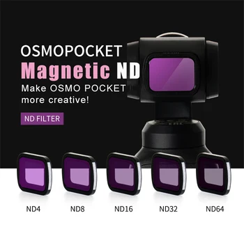 Kase MC Magnetické Neutrálny Filter ŽÚ4/ND8/ND16/ND32/ND64 Optické Sklo pre DJI OSMO Vreckový Fotoaparát Gimbal Stabilizátor