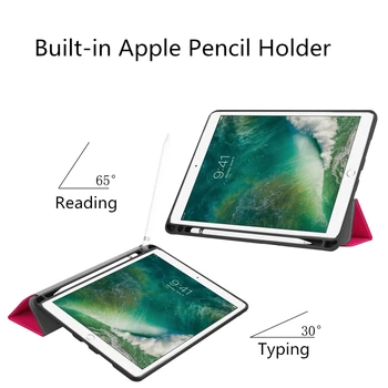 Kemile puzdro Pre ipad 2018 9.7 Ultra Tenký Ochranný Kryt S Apple Držiak Ceruzky Krytom Pre Nový iPad 2018 9.7 A1893 A1954 Prípade