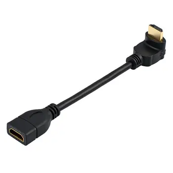 Koleno predlžovacieho kábla 90 stupňov L-typ kompatibilný s HDMI samec samica predlžovací kábel 270 stupeň koleno predlžovací kábel 4K