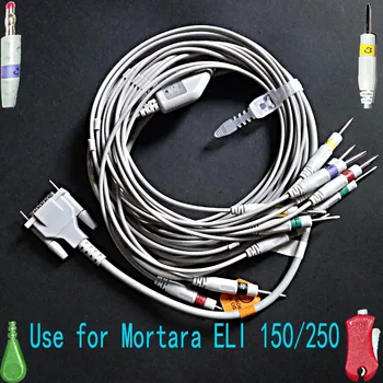 Kompatibilné s 15 kolíkový Mortara EKG monitorovanie ELI 150/250 EKG/EKG 10 viesť kábel,Din 3.0 mm pripojte Elektródy leadwire, IEC alebo AHA.