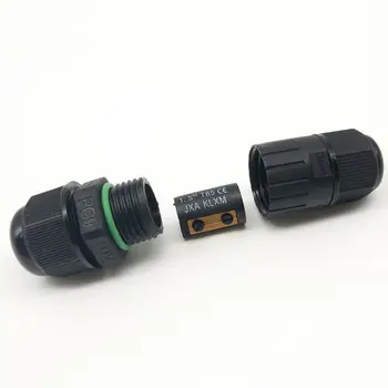 Konektor kábla Vodotesný IP68 250V&16A 6-12 mm Elektrické Drôty Zapečatené Horenia, Rozvodné skrine core 2 vodičový