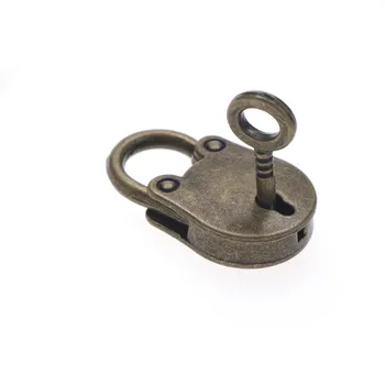 Kovové Staré Vintage Štýl, Mini Zámok Malých Batožiny Poľa Key Lock Medenej Farby Domáce Využitie Hardvéru Dekorácie