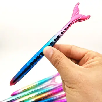 Kreatívne Farby Krásne Fishtail Tvar Gélové Pero Cartoon Ryby Styling Pero Študent Čerstvé Gradient Farba Rybí Chvost Guľôčkové Pero