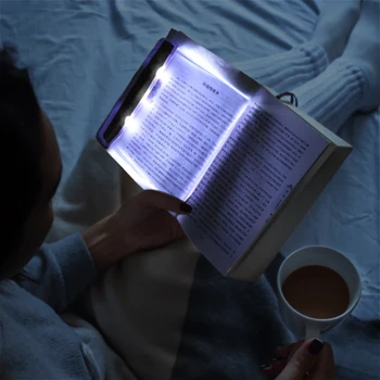 Kreatívne LED Plochý Nočné Videnie Knihy Svetlo Prenosných Bezdrôtových Ochrana Očí Čítanie Panel Svetlo na Ubytovni Office