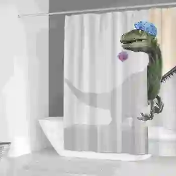 Krásne Kúpanie Dinosaura Tlač Sprchový Záves Nepremokavé Kúpeľni Sprchovací Záves Príslušenstvo Vaňa Opony