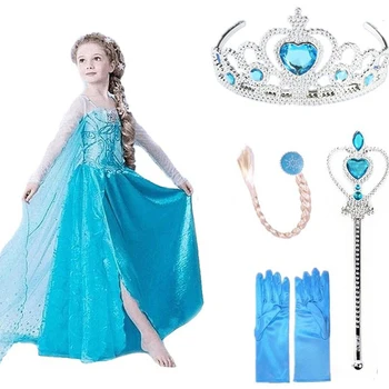 Kráľovná Šaty Princezná Strany, Cosplay Kostýmy pre Dievčatá Strana Vestidos Fantasia Deti, Dievčatá Oblečenie Detí Nastaviť