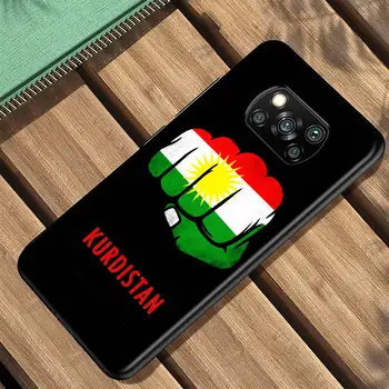 Kurdistan Príznak Pre Xiao Redmi K30 K30S Mi 10 TON Lite Pro Poco X3 NFC X2 M3 M2 F2 Pro C3 F1 Soft Black Telefón Prípade