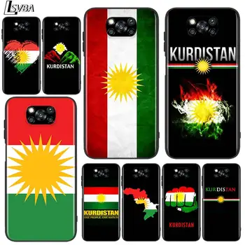 Kurdistan Príznak Pre Xiao Redmi K30 K30S Mi 10 TON Lite Pro Poco X3 NFC X2 M3 M2 F2 Pro C3 F1 Soft Black Telefón Prípade