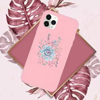 Kvet Estetické umenie Telefón Prípade Candy Farby pre iPhone 11 12 mini pro XS MAX 8 7 6 6 X Plus SE 2020 XR