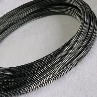 Kábel Rukávy 4/6/8 mm Transparentné, čierne PET 3 Drôtu husté Chrániť Snakeskin pletivo nylon šok kábel súpravy