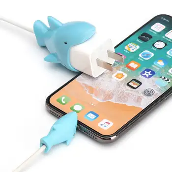 Kábel skus Roztomilý Zvierat Kábel Chránič USB kábel Organizátor Chompers Nabíjačku Drôtený Držiak pre iPhone SamSung HuaWei Xiao kábel 60474