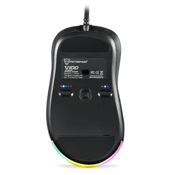Káblové Hernej Myši Motospeed V100 PAW3327 LED 6200DPI Professional pre Prepínanie RGB Esport Hry Myš 3B28