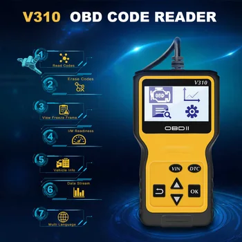 Kód Čitateľov V310 OBD Code Reader OBD2 Skener Auto Check Engine Fault Diagnostický Nástroj Kontroly Nástroje Auto Repair Tool