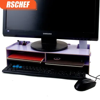 LCD dreva zvýšený pult klávesnici počítača polica ploche úložný stojan náhodné farby