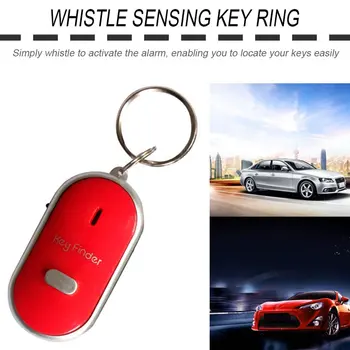 LED Baterka Prenosné Auto Key Finder Anti-Stratil Smart Key Finder Nájsť Locator Keychain Whistle Pípnutie Ovládanie