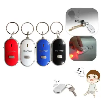 LED Baterka Prenosné Auto Key Finder Anti-Stratil Smart Key Finder Nájsť Locator Keychain Whistle Pípnutie Ovládanie