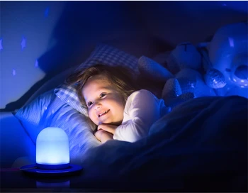 LED Nočné Svetlo Diaľkové Ovládanie Farebné svetlá USB Nabíjateľné Spálňa Nočná Lampa pre Deti Baby dieťa Darček