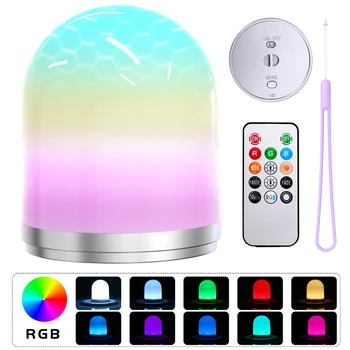 LED Nočné Svetlo Diaľkové Ovládanie Farebné svetlá USB Nabíjateľné Spálňa Nočná Lampa pre Deti Baby dieťa Darček