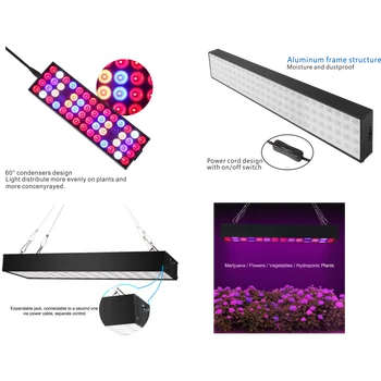 LED Rásť Svetelný Panel Plné Spektrum UV IR 100W Rastlín Rastúcich Žiarovky, Hliníkový Izbové Rastliny Hydroponické Skleníkových Zeleniny a kvetov 25203