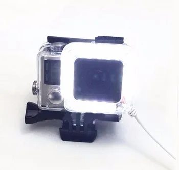 LED Vyplniť Objektív Krúžok Bleskové Svetlo, Video Lampa Pre GoPro Hero 4 3+ Vodotesné púzdro puzdro Šport Kamery Príslušenstvo #F3541