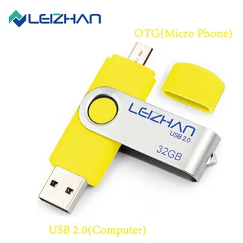 LEIZHAN USB Flash Disk OTG kl ' úč 2.0 Memory Stick 4 GB 8 GB 16 GB 32 GB, 64 GB Pero jednotka Micro U diskov Telefón Android USB Disk 1156