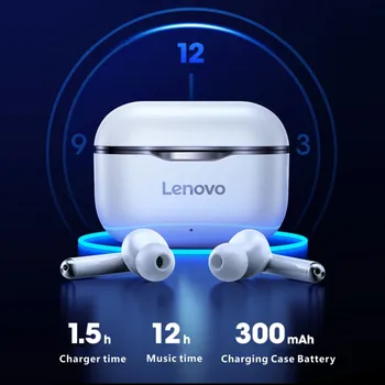 Lenovo LP1 TWS Bezdrôtové Slúchadlá Bluetooth 5.0 Dual Stereo Zníženie Hluku Basy Touch Ovládania 300mAH Plnenie Prípade Batéria