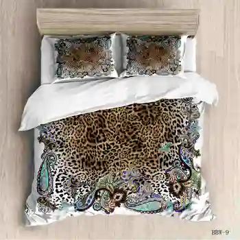 Leopard Tlač posteľná bielizeň set prikrývka periny kryt posteľná bielizeň Kráľovná Kráľ Obliečky s Vankúš Domova Textilné