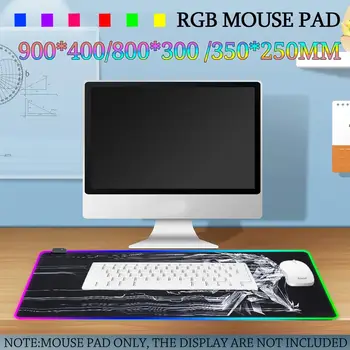 LEORY RGB Hernú Podložku pod Myš, Počítač Gamer Mousepad Veľkej Hry Gumová Myš Mat Veľké Mause Pad PC, Notebooku, Klávesnice, Stôl, Koberec
