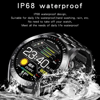LIGE 2020 Nové Luxusné značky pánske hodinky Oceľové pásmo Fitness sledovať tepovú frekvenciu, krvný tlak, Činnosť tracker Smart Hodinky Pre Mužov