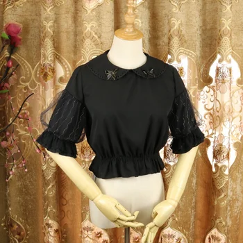 Lolita šaty šifón bábika golier košele jk viktoriánskej tričko voľné gothic lolita tričko Čerstvé sladké lolita top kawaii roztomilý dievča 60032